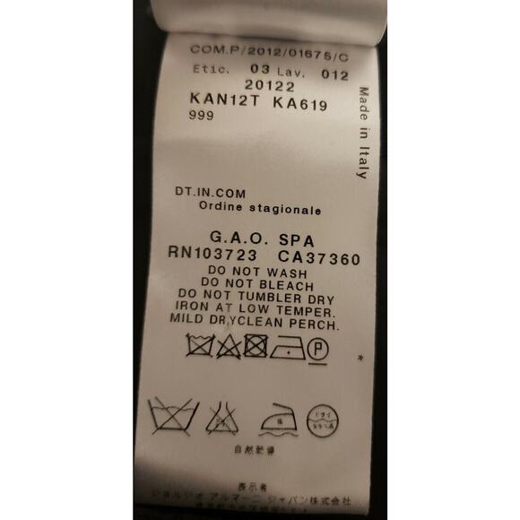 GIORGIO ARMANI Womens Black Knee Length Straight Skirt Scalloped Size 42 US 6 - Picture 6 of 7